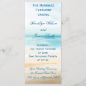 Feierlichkeiten für Hochzeiten am Strand Programm (Vorderseite)