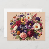 Feierlichkeiten Geburtstag Postkarte (Vorne/Hinten)