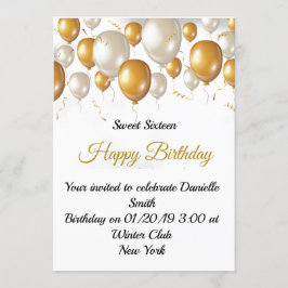 Feierlichkeiten Geburtstagsballons Einladung