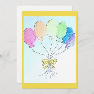 Feierlichkeiten Geburtstagsballons leere Karte