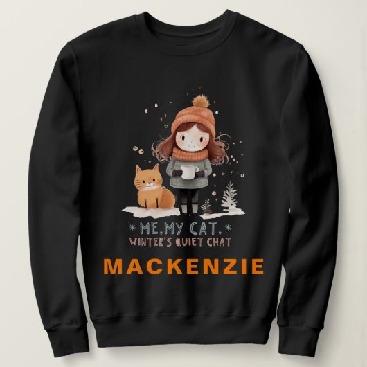 Feierlichkeiten: Gewohnter Winter Chat Weihnachten Sweatshirt (Design vorne)