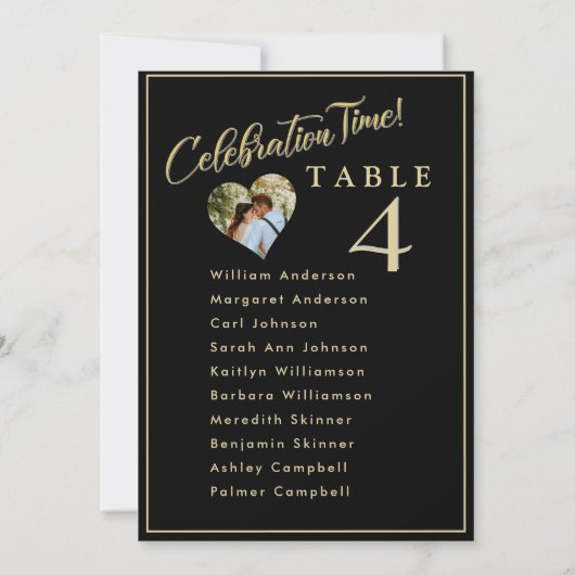 Feierlichkeiten Hochzeiten Foto Sitzplakate Karten (Rückseite)