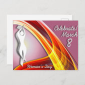 Feierlichkeiten - Internationaler Frauentag Postkarte (Vorne/Hinten)