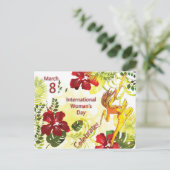 Feierlichkeiten - Internationaler Frauentag Postkarte (Stehend Vorderseite)