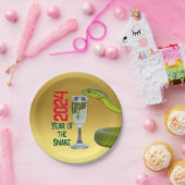 Feierlichkeiten Jahr der Schlange Chinesisches Neu Pappteller (Party)