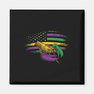 Feierlichkeiten Karneval Parade Us Flag Crawfish M Magnet