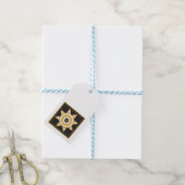 Feierlichkeiten mit dem Schwarzen und dem Gold Sta Geschenkanhänger (Mit Garn)