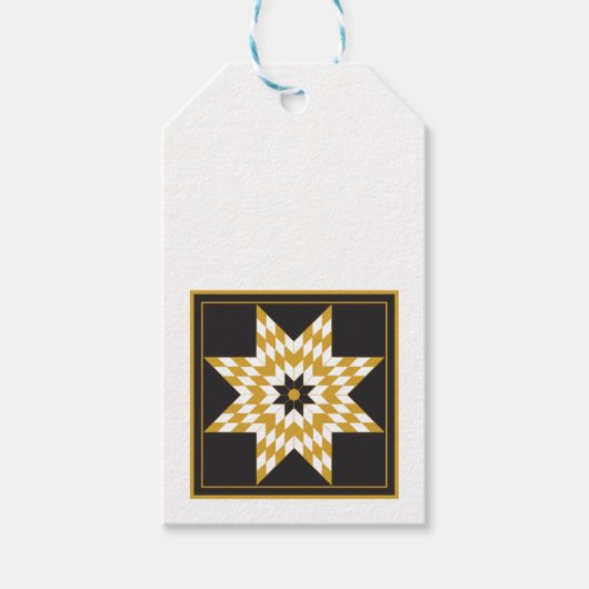 Feierlichkeiten mit dem Schwarzen und dem Gold Sta Geschenkanhänger (Vorderseite)