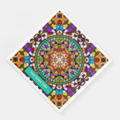 Feierlichkeiten Mosaikmuster - Event in Farbe hinz Serviette (Ecke)