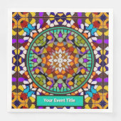 Feierlichkeiten Mosaikmuster - Event in Farbe hinz Serviette (Vorderseite)