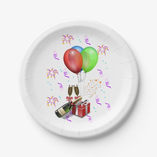 Feierlichkeiten Pappteller (Vorderseite)