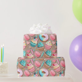 Feierlichkeiten Süßes Nachspeisen Geschenkpapier