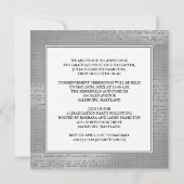 Feierlichkeiten zum Abschluss und Party Einladung (Rückseite)