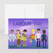 Feierlichkeiten zum Arbeitstag Feiertagspostkarte (Vorne/Hinten)