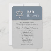 Feierlichkeiten zum blauen grauen Bar mitzvah Einladung (Vorderseite)