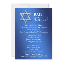 Feierlichkeiten zum blauen silbernen Bar mitzvah
