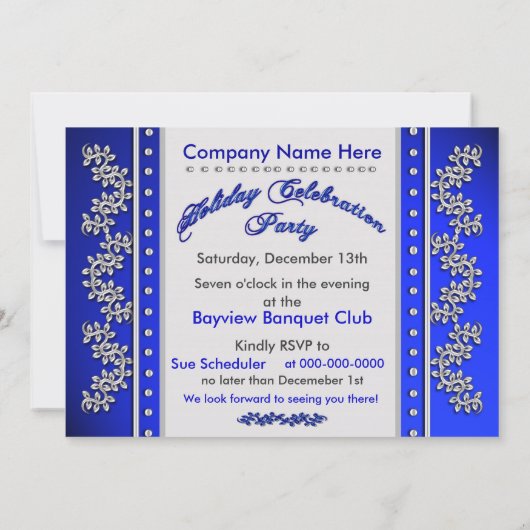 Feierlichkeiten zum Business-Holiday-Party Einladung (Rückseite)