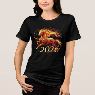 Feierlichkeiten zum chinesischen Jahr des Pferdes Tri-Blend Shirt