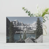 Feierlichkeiten zum Gedenken an das Leben Bergsee- Einladung (Stehend Vorderseite)