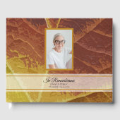 Feierlichkeiten zum Gedenken an das Leben im Herbs Gästebuch (Vorderseite)