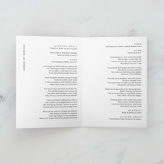 Feierlichkeiten zum Gedenktag der Beerdigung Programm (Innenseite)