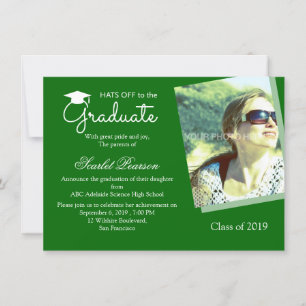 Feierlichkeiten zum grünen Abschluss Einladung