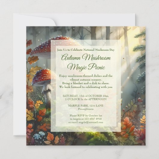 Feierlichkeiten zum Herbst-Picnic-Nationalfeiertag Feiertagskarte (Vorderseite)