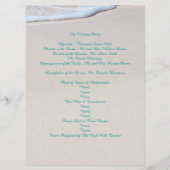 Feierlichkeiten zum Hochzeitsfeiern am Strand Programm (Rückseite)