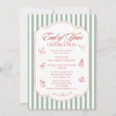 Feierlichkeiten zum Jahresende Weihnachtsfest im U Einladung (Vorderseite)