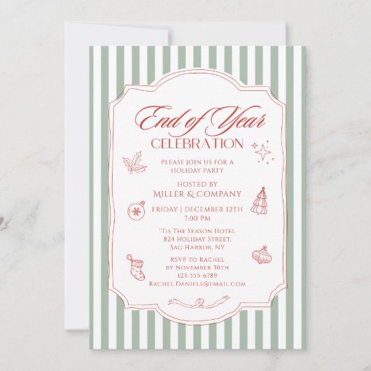 Feierlichkeiten zum Jahresende Weihnachtsfest im U Einladung