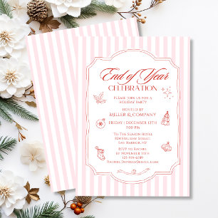 Feierlichkeiten zum Jahresende Weihnachtsfest im U Einladung