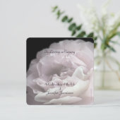 Feierlichkeiten zum Leben Platz in blass rosa Rose Einladung (Stehend Vorderseite)