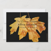 Feierlichkeiten zum Lebensdienst, Raindrops Herbst Einladung (Vorderseite)