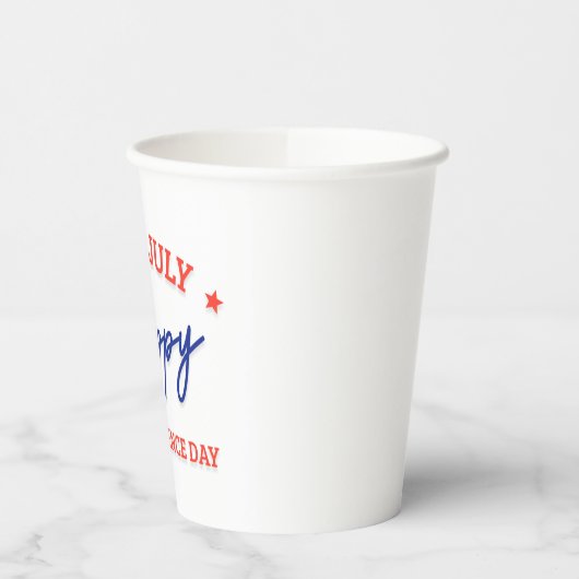 Feierlichkeiten zum Unabhängigkeitstag - Papierkäm Pappbecher (Links)