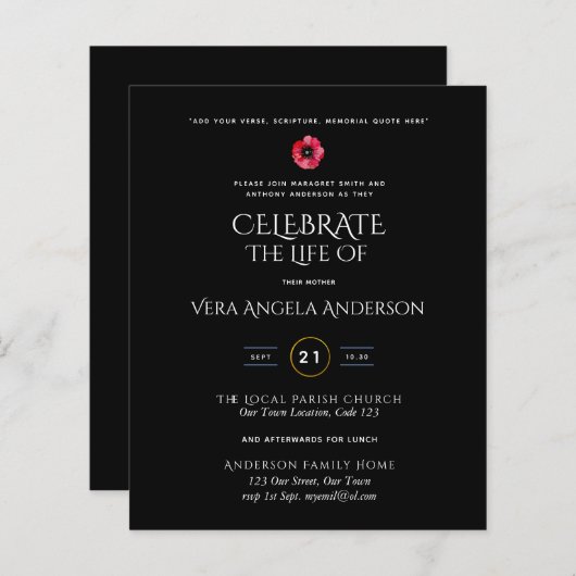 Feierlichkeiten zur Beerdigung des Lebens (Vorne/Hinten)