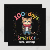 Feiern "100 Tage schlauer" individuell anpassbar Einladung (Vorne/Hinten)