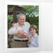 Feiern 10 Foto Vielen Dank Dreifach Gefaltete Karte (Innen Erste Seite)