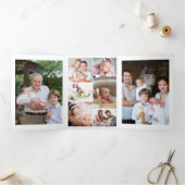 Feiern 10 Foto Vielen Dank Dreifach Gefaltete Karte (Innenseite)