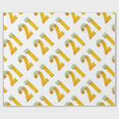 Feiern 21. Geburtstag Geschenkpapier (Flach)