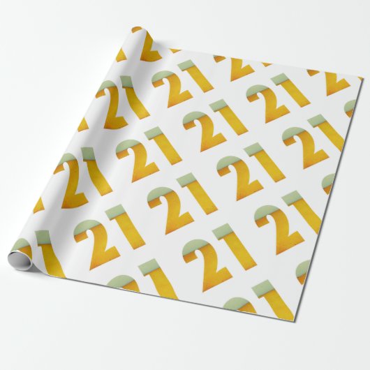 Feiern 21. Geburtstag Geschenkpapier (Ungerollt)