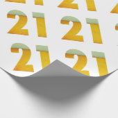 Feiern 21. Geburtstag Geschenkpapier (Ecke)