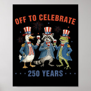 Feiern 250 Jahre lustig 250. Amerikanisch Poster