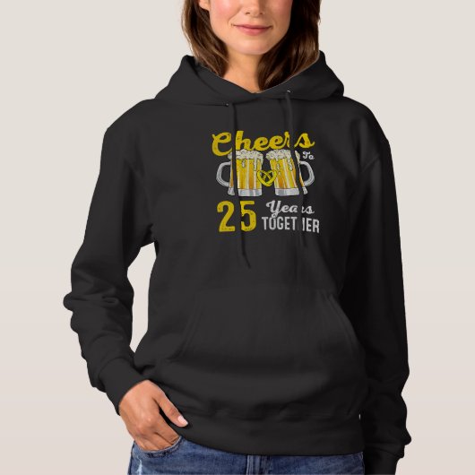 Feiern 25 Jahre Zusammen Funny 25. Wedding Annive Hoodie (Vorderseite)