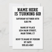 Feiern 29. Geburtstag 31. Einladung (Rückseite)