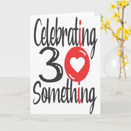 Feiern 30 Etwas Faltes Grußkarte Karte (Gelbe Blume)