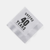 Feiern 40. Hochzeitstag silber geprägt Serviette (Ecke)