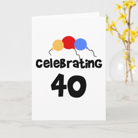 Feiern 40 karte (Gelbe Blume)