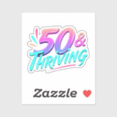 Feiern 50. & 3. Geburtstag Aufkleber (Blatt)