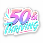 Feiern 50. & 3. Geburtstag Aufkleber (Vorderseite)