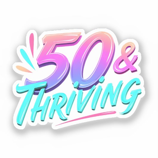 Feiern 50. & 3. Geburtstag Aufkleber (Vorderseite)